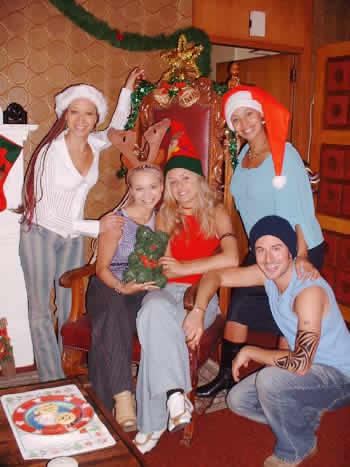 Season 5 Tribe cast at Christmas